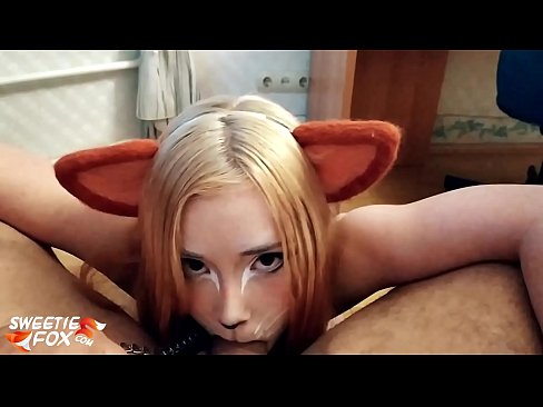 ❤️ Kitsune आफ्नो मुखमा डिक र कम निल्यो सेक्स  ﹏